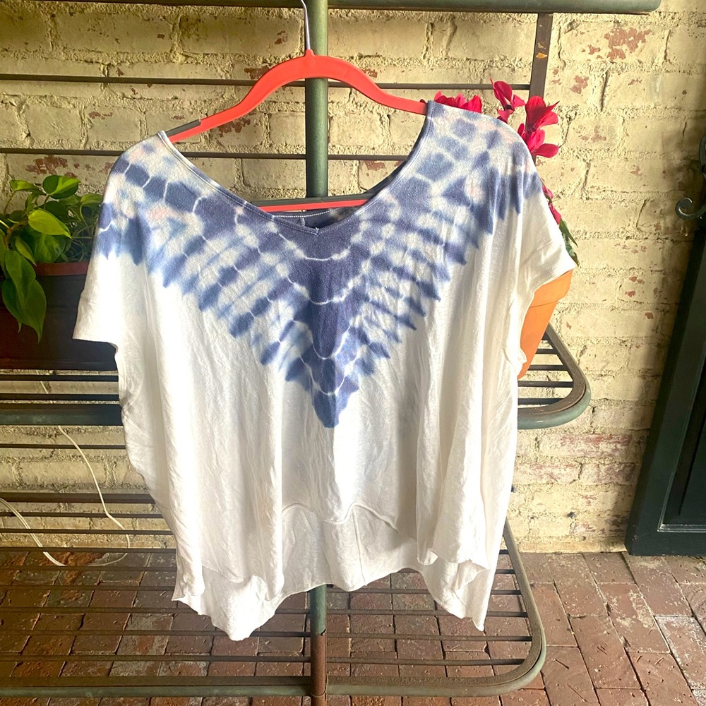 Free people tie-dye V-neck shirt